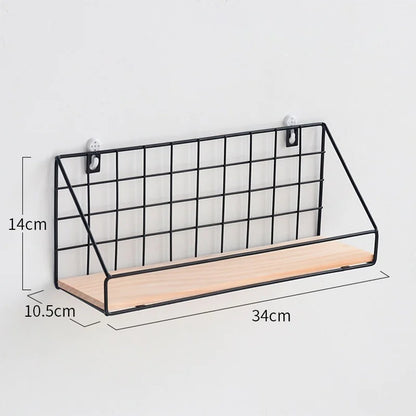 Iron Wall Shelf Organizer for Kitchen and Bathroom Tools